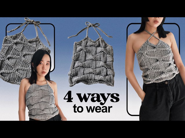 knit reversible halter top tutorial (4 ways to wear 'cause it’s baller)