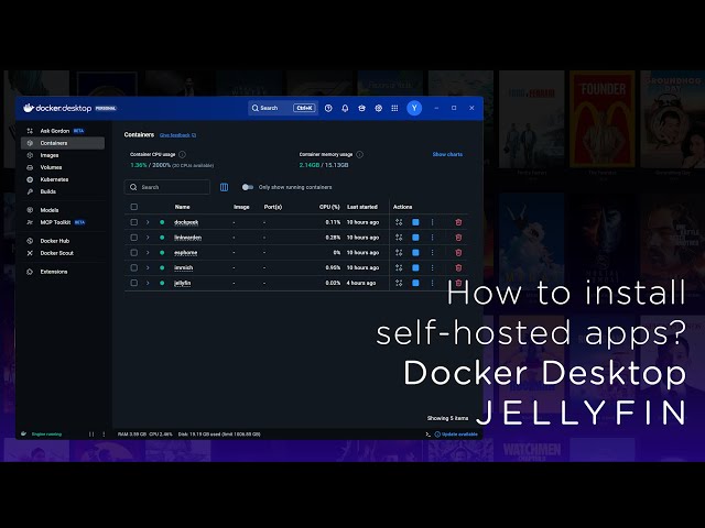How to install self-host apps? Docker Desktop - Jellyfin