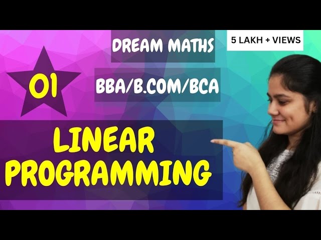 Introduction to linear programming|LPP|BBA|B.COM|BCA