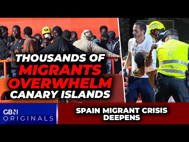 Thousands of migrants OVERWHELM British tourist hotspot as Spain migrant crisis SPIRALS
