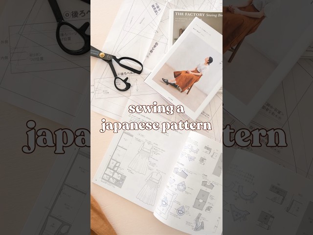 Attempting to sew a Japanese sewing pattern ✂️🪡 #sewing #diy