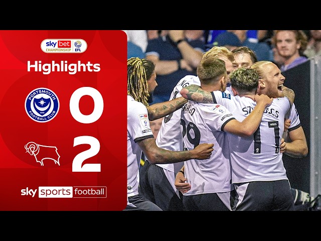 Clinical Derby down Pompey 👏 | Portsmouth 0-2 Derby | EFL Highlights