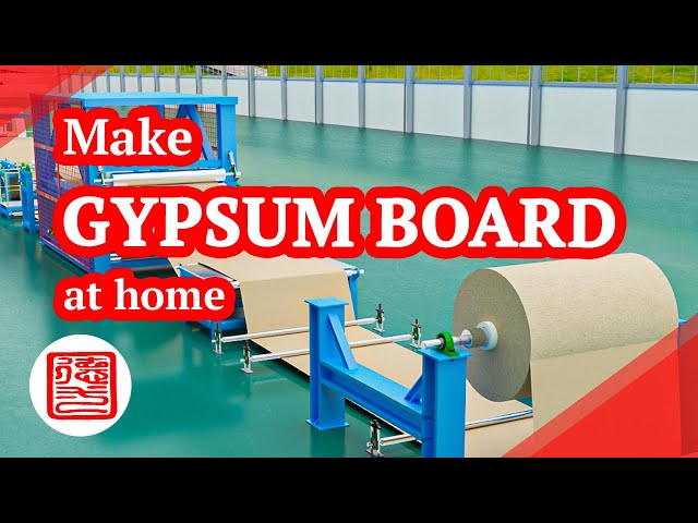 Manufacturing process of gypsum board. How to make gypsum board at home. Gypsum board machine