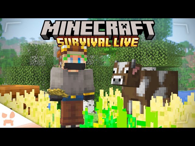 BUILDING MY FIRST FARM IN MINECRAFT SURVIVAL! (episode 2)
