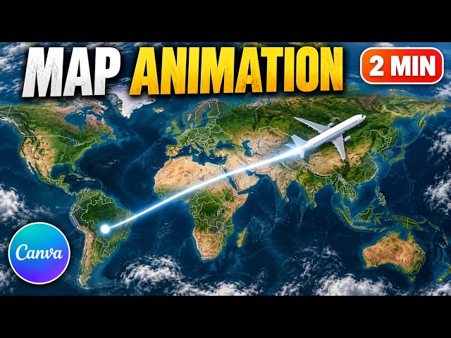 2 Minute Canva Map Animation Tutorial