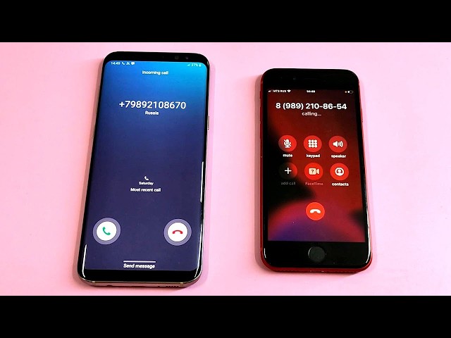 Samsung Galaxy S8 Plus vs iPhone 8 incoming call & outgoing call