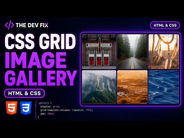 CSS Grid Image Gallery | HTML & CSS Tutorial for Beginners