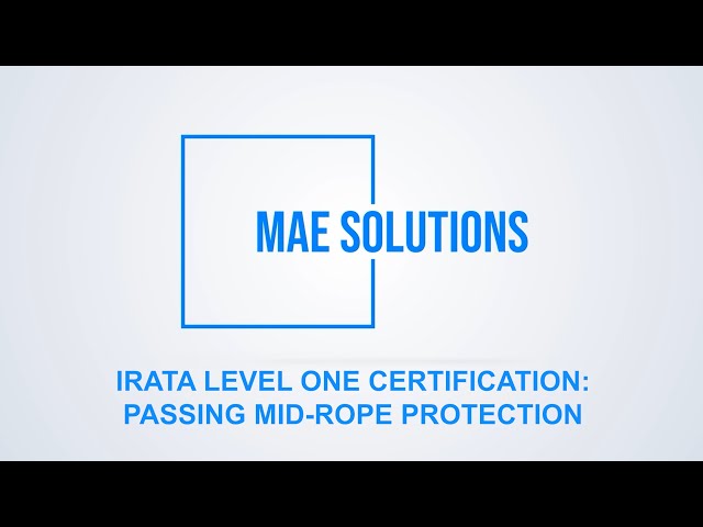 IRATA Level 1 - Passing Mid Rope Protection