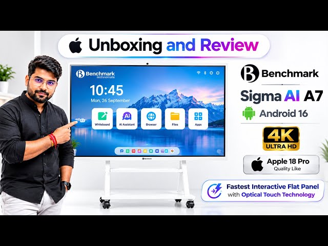 Best Digital Board for Teaching | Benchmark Sigma AI-A7 Pro | Demo & Review I Interactive Flat Panel