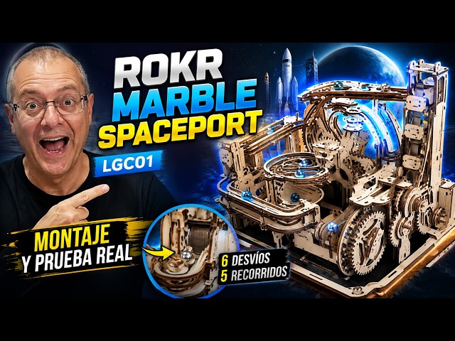 ROKR Marble Spaceport LGC01 The most SPECTACULAR MOTORIZED MARBLE RUN I've ever built!