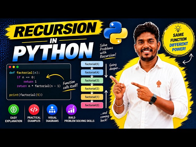 Recursion in Python | Python Tutorial for Beginners