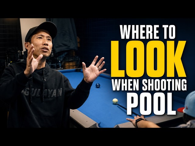 Where to look when shooting pool?