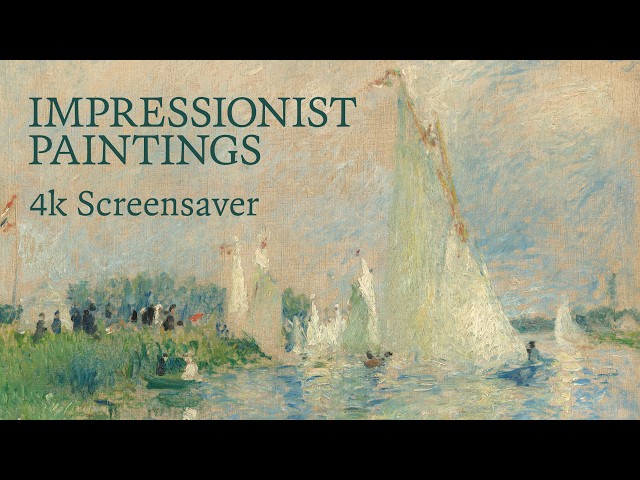 4K Impressionist Paintings Screensaver | 3 Hours Fine Art Slideshow | No Ads, No Sound & No Ai