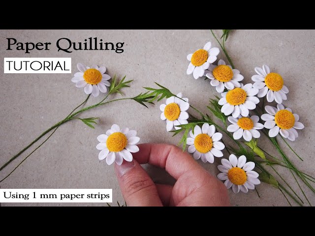 DIY Paper Quilling Chamomile Flowers | Tea Plant | Handmade Mini Daisy | Best Crafts Tutorial