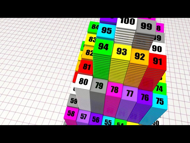 Count to 100 Song for Kids | Learn Numbers 1-100 with Colorful Blocks