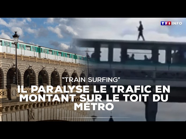 They climb onto the roof of the subway: the dangerous phenomenon of "train surfing" | TF1 INFO