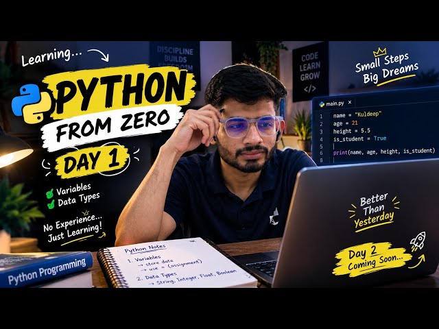 I Started Learning Python From Zero 🐍 | Day 1