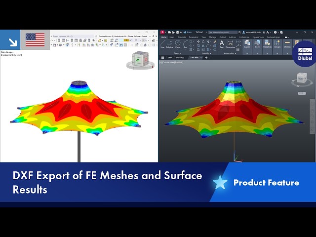 DXF Export of FE Meshes and Surface Results