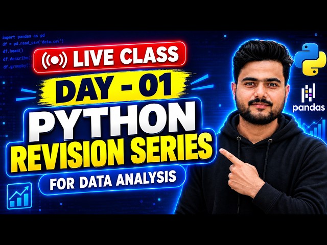 LIVE CLASS 🔴 Day 01 | Python One Shot Revision | Python Full Revision Series | Study2Job