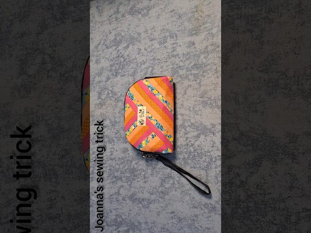DIY Quilted Makeup Bag Tutorial | Sewing Scrap Fabric Ideas_patchwork idea#shorts #patchworkide #diy