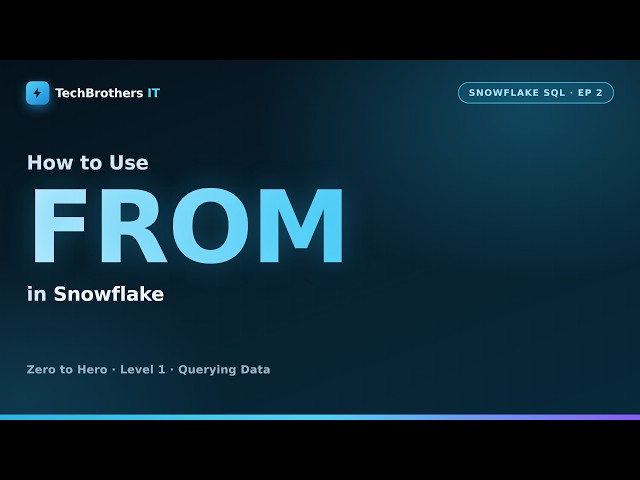 Snowflake SQL FROM Clause Explained | Table Aliases, Qualified Names & SELECT With No Table