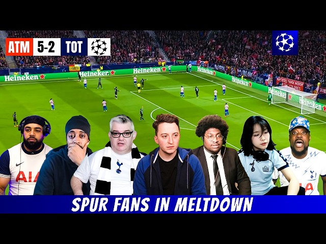 SPUR FANS IN TEARS😭 Atletico Madrid 5-2 Tottenham