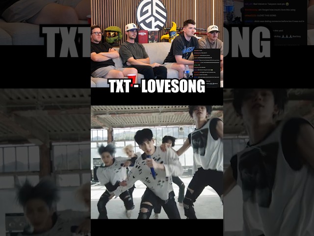 Americans react to TXT - lovesong Music Video | #shorts #kpop