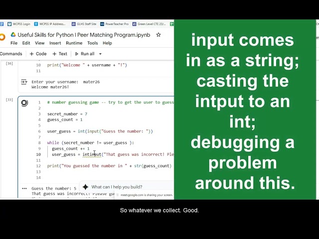 Python I Peer Matching Program Skills Accelerator Video Part 1