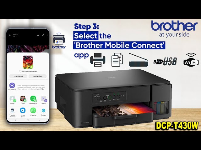 How to Connect and Print via Wi-Fi using Brother Mobile Connect | Brother DCP-T430W Printer.
