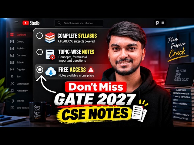 GATE 2027 CSE Complete Notes | All Subjects + Topic-Wise Notes | Free PDF