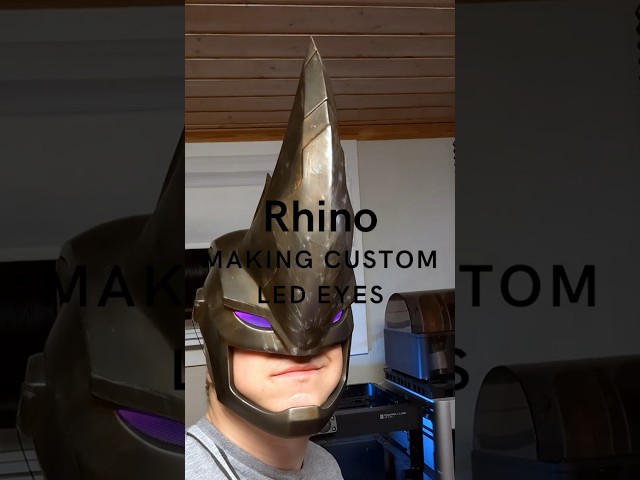 Custom LED eyes for Rhino #led #eyes #cosplay #3dprinting #electronics