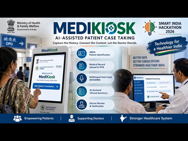 MediKiosk | AI-Powered Patient Case-Taking & Clinical Context System | Smart India Hackathon 2026