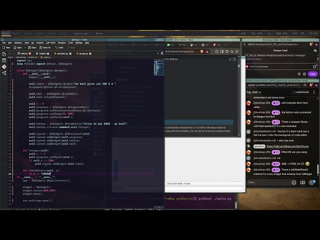 Live programming 💾 💻 (I use Arch btw) #linux #computer