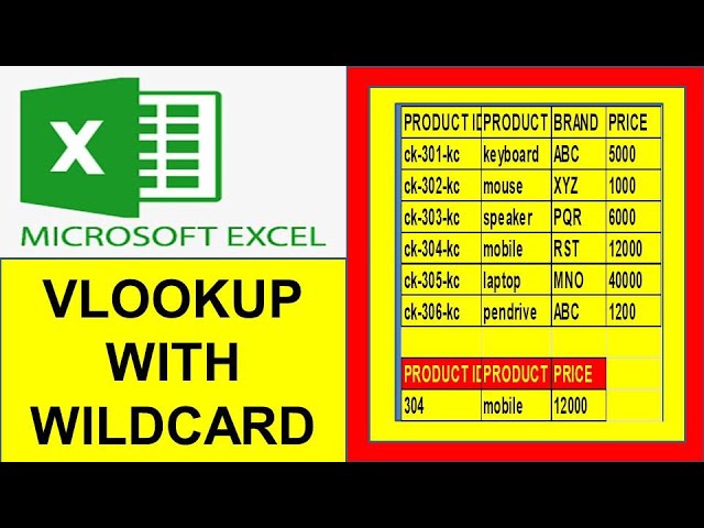 Vlookup with wildcard match | #excelformula | #excelfansonly