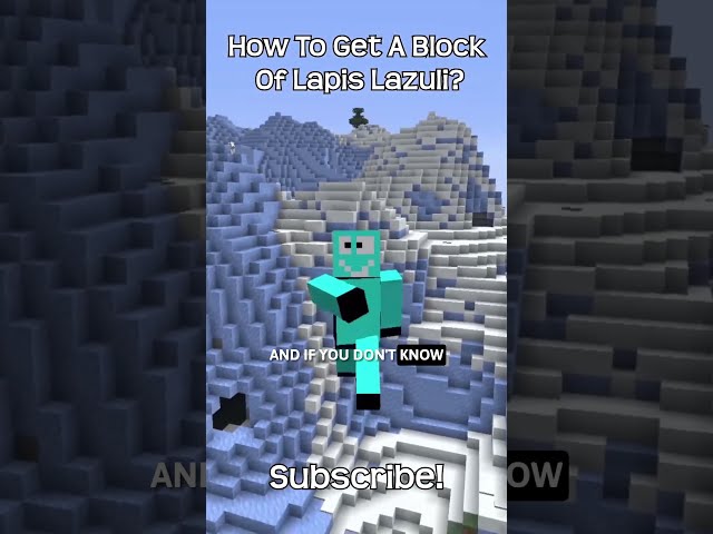 How To Get A Block Of Lapis Lazuli? In Minecraft!