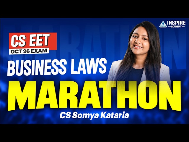 CSEET Marathon | Business Laws | Oct 26 Exam | CS Somya Kataria #cseet