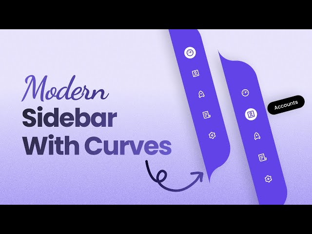Sidebar Menu With Curves Using HTML CSS & JavaScript