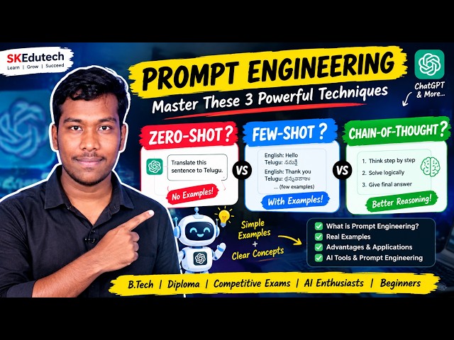 Zero-Shot, Few-Shot & Chain-of-Thought Prompting Explained | AI Tools & Prompt Engineering