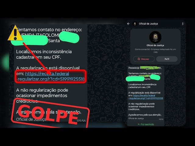 WARNING: "Court Officer" scam on WhatsApp