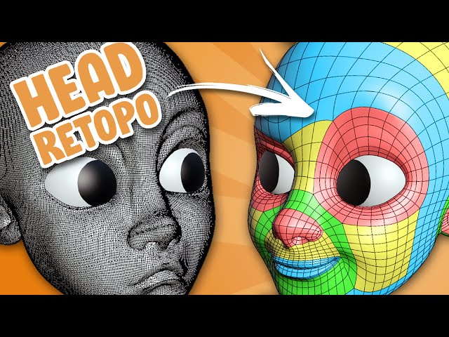 Head Retopology - Blender Character Sculpt Tutorial part 4