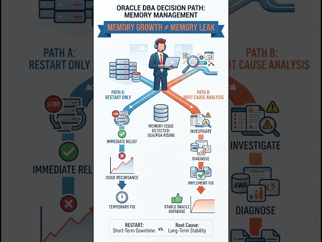 Oracle Memory Leak vs Memory Growth: What DBAs Should Know #Shorts