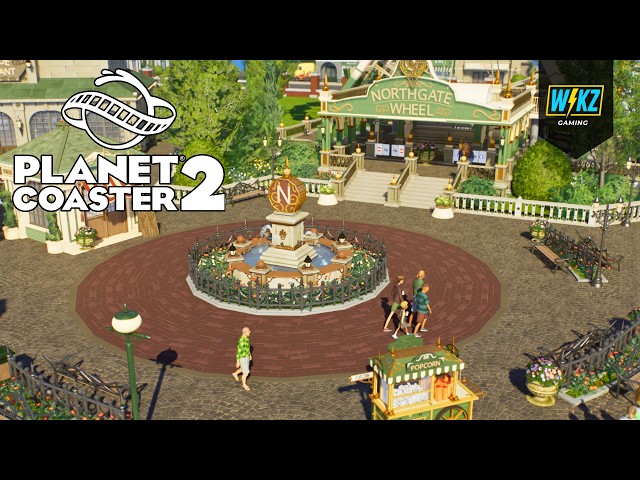 How to Build a REALISTIC Theme Park Plaza in Planet Coaster 2 | Tutorial