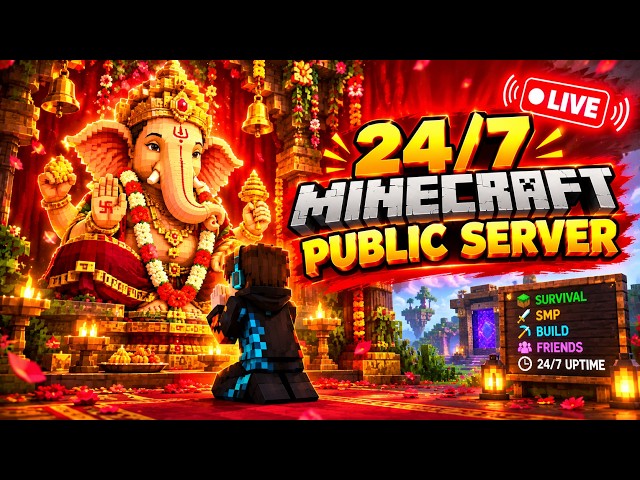 24/7 MINECRAFT PUBLIC SERVER LAUNCHING TODAY !!