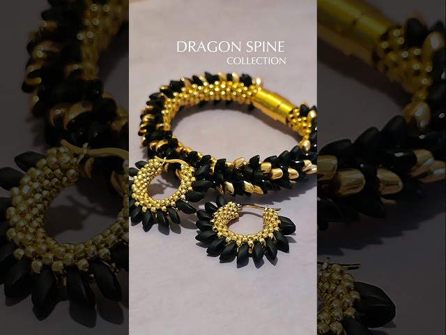 Dragon Spine Collection | Handmade Beaded Jewelry | Custom Bracelet & Earrings #handmadejewelry