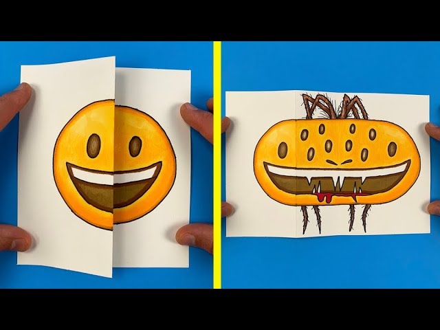How to Draw Smile Emoji Folding Surprise