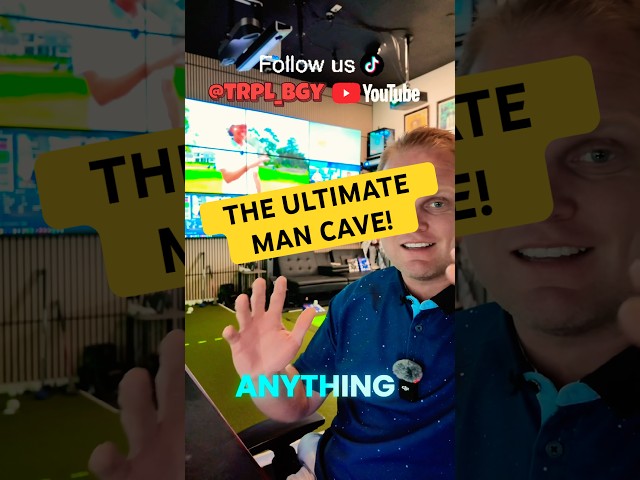 Golf Simulator 17 Screen Man Cave Sports Bar!  #golf #golfsimulator #triplebogeygolf