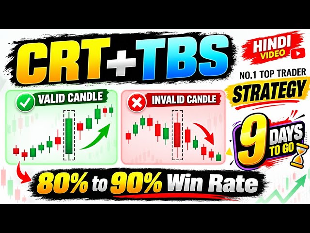 CRT + TBS Strategy 🔥 | 80% से 90% तक Win Rate? 😱 | Valid vs Invalid Candle Explained in Hindi Part 9