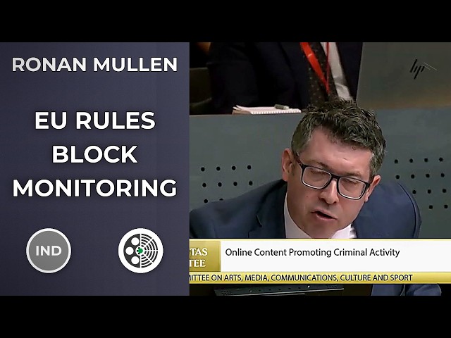 Rónán Mullen challenges EU limits on online monitoring