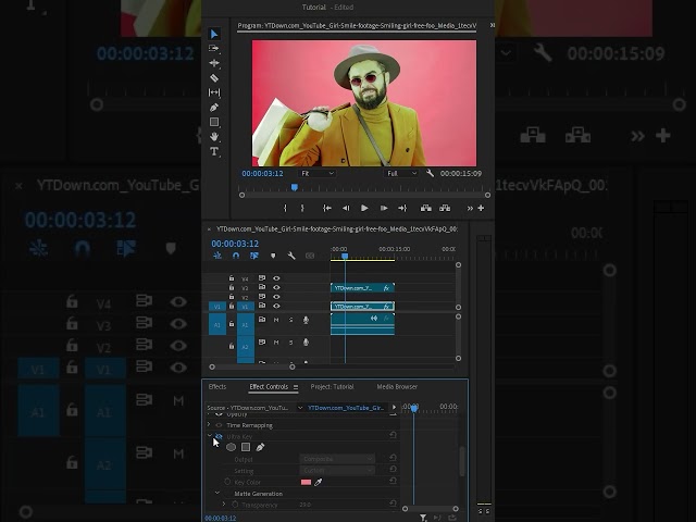 How to Place Text or Objects Behind a Character in Premiere Pro  #Shorts #trending #premiere