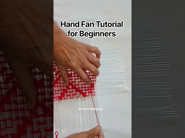 How to make handmade Straw fan tutorial for beginners #fyp #foryou #shorts #viral #trending